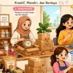 Ilustrasi pelaku UMKM wanita..